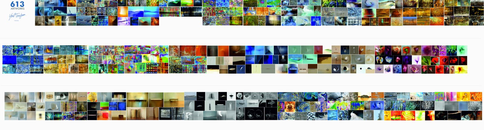 All 613 works by Yoel Tordjman, laid out together as one continuous scroll