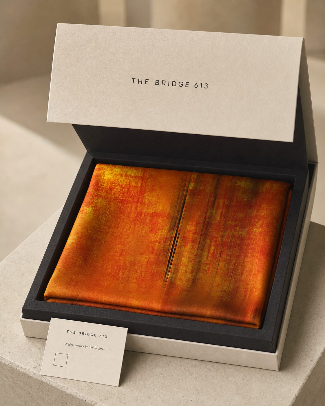 Amber work presented in a THE BRIDGE 613 presentation box